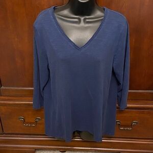 Navy V-Neck cotton top